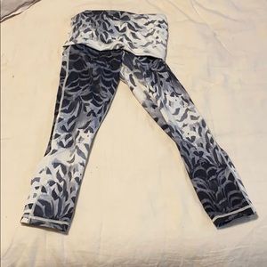 Lululemon keyhole leggings, fold over